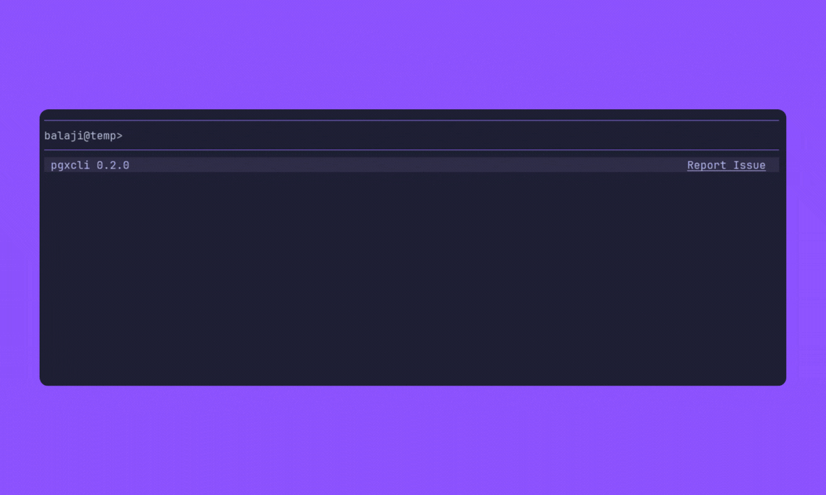 pgxcli autocompletion in action